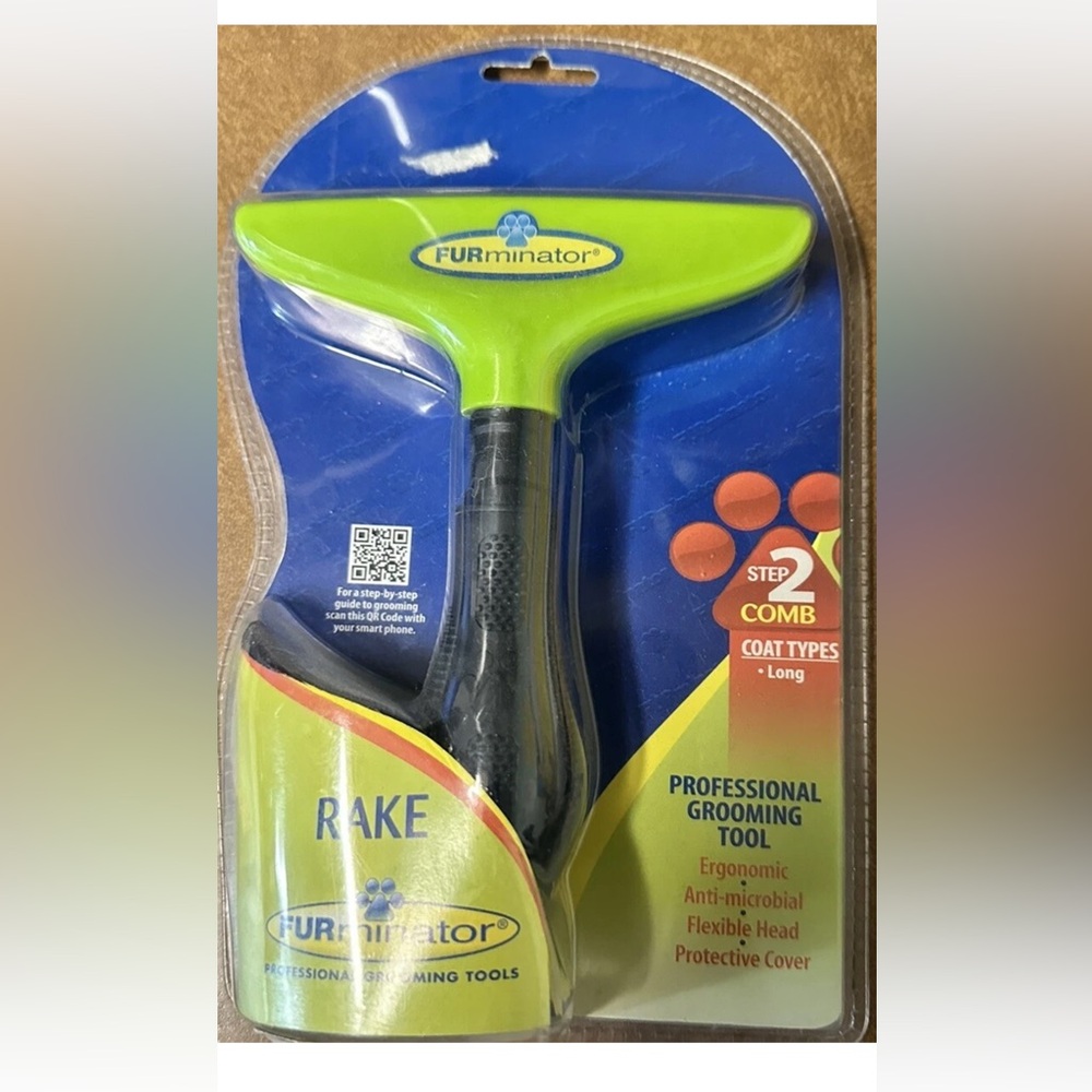 FURminator Pet Grooming Rake for Long Coats & Thick Fur – New In Box